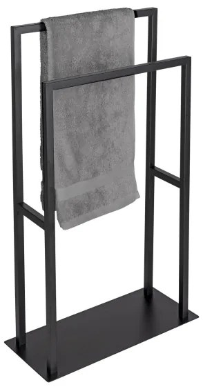 WENKO 26056100 - Portasciugamani a piantana RIVALTA 46x80 cm acciaio inox/nero