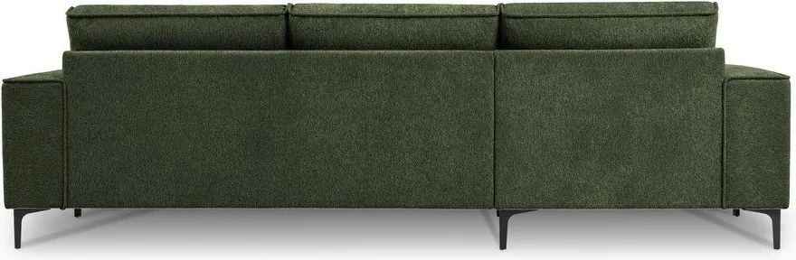 Divano angolare verde (con penisola a sinistra/con chaise lounge) con rivestimento in ciniglia Copenhagen – Scandic