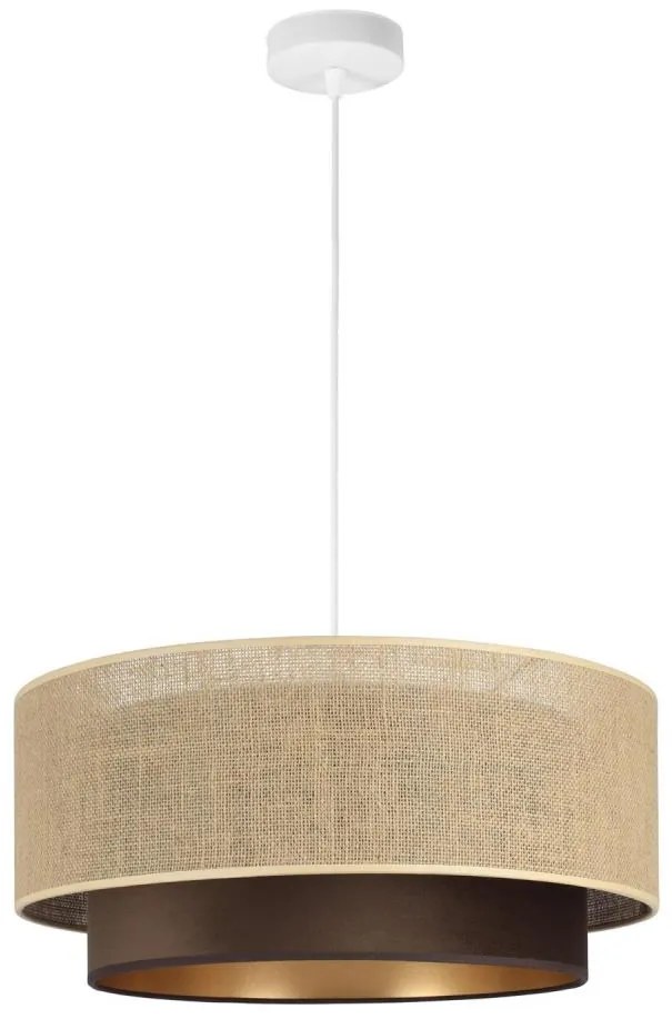 Lampadario sospeso su cavo SARTA 1xE27/60W/230V marrone/iuta