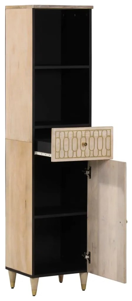 Mobile da bagno 38x33x160 cm in legno massello di mango