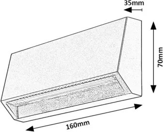 Rabalux 77109 - Applique a LED da esterno IBAR LED/3W/230V IP54