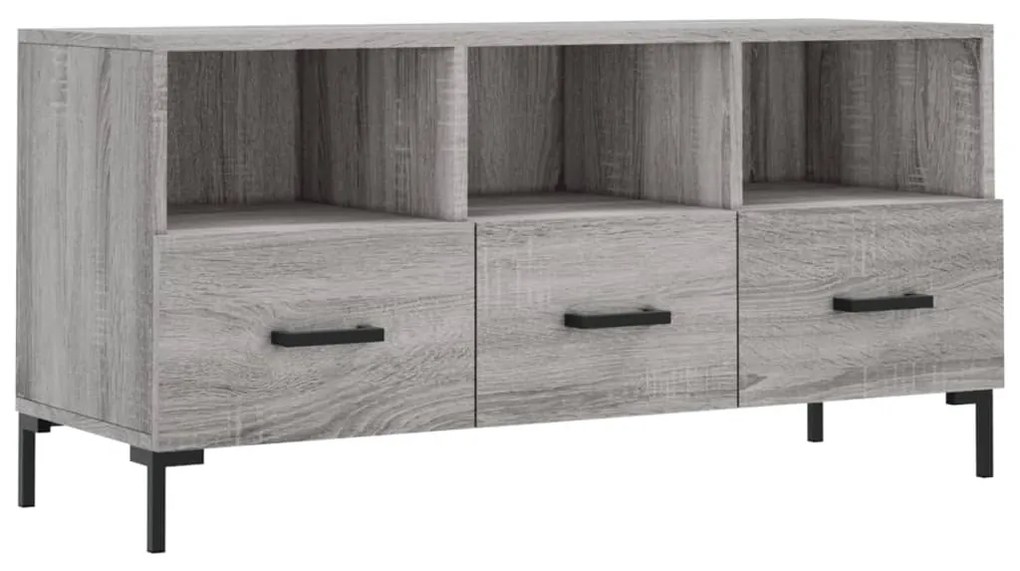 Mobile TV Grigio Sonoma 102x36x50 cm in Legno Multistrato