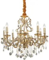 Lampadario a sospensione 8 luci oro D 73 x H 68 cm