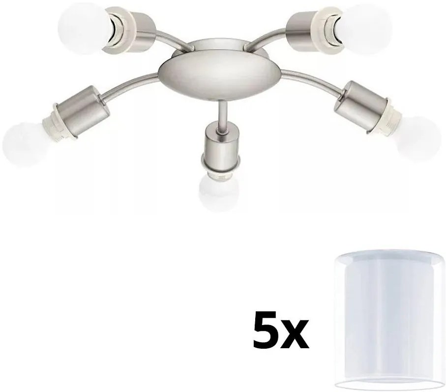 Eglo - Plafoniera LED MY CHOICE 5xE14/4W/230V  cromo/bianco