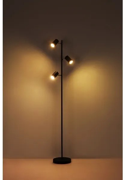 Globo 57910SB - Lampada con piedistallo ROBBY 3xGU10/5W/230V nero