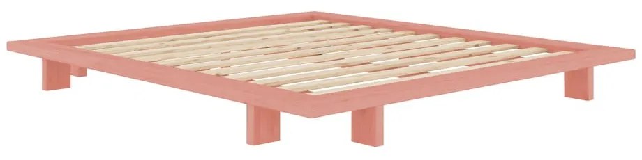 Letto matrimoniale in legno di pino rosa chiaro con griglia 180x200 cm Japan - Karup Design