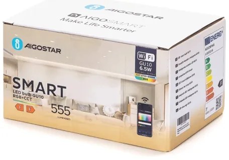 Confezione da 6 lampadine LED dimmerabili GU10/6,5W/230V 2700-6500K Wi-Fi - Aigostar