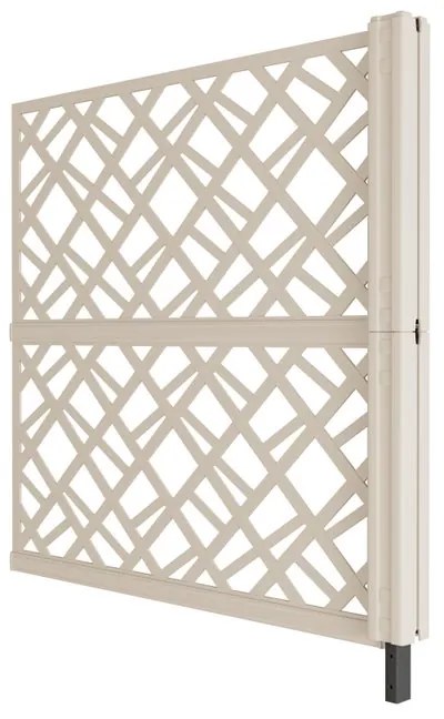 Grigliato in polipropilene beige Kit di 2 pannelli modulari ecrù SCAT.D, L 107 x H 102 cm
