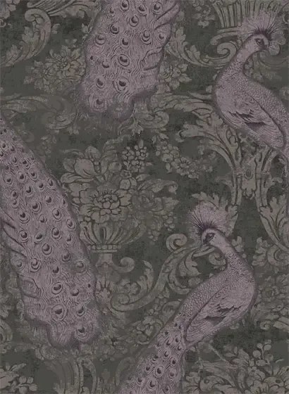 Byron - Designtapete von Cole & Son - Amethyst & Charcoal