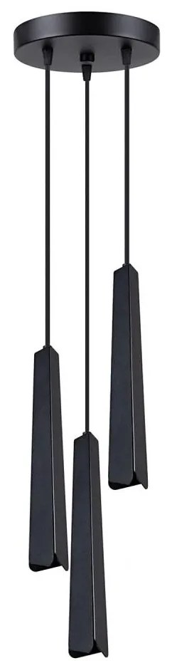 Sollux SL.1401 - Lampadario a sospensione con filo PRYSM 3xG9/8W/230V nero