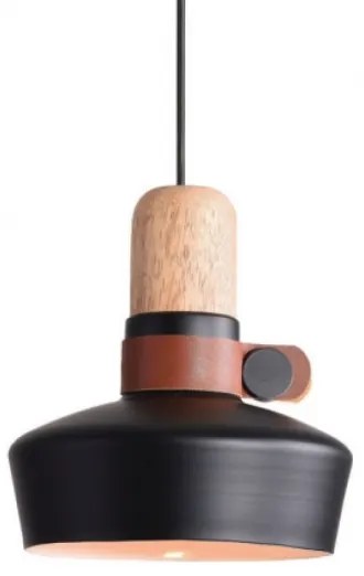 Zambelis 1990 - Lampadario a sospensione con filo 1xE27/40W/230V quercia/nero