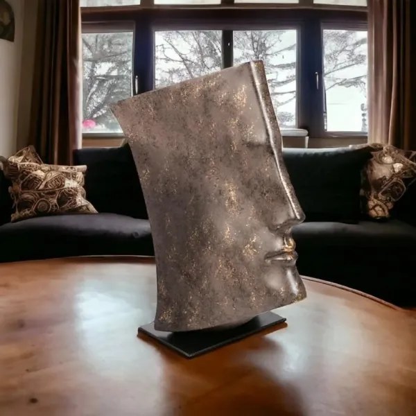 Decorazione da tavolo 29x25x17 cm in resina con finitura ramata