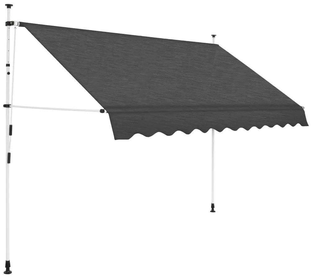 Tenda da Sole Retrattile Manuale 250 cm Antracite