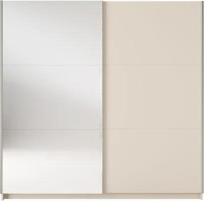 Armadio 150x207h Cm 2 Ante Scorrevoli Con Specchio Arsola Crema