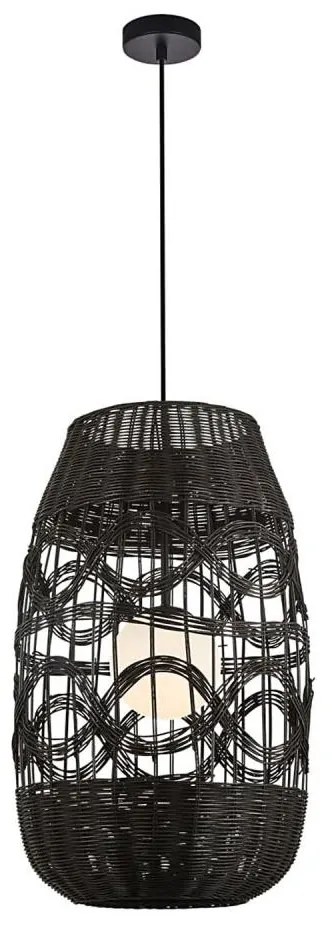 Lampadario a sospensione con filo ARONA 1xG9/9W/230V diametro 40 cm nero