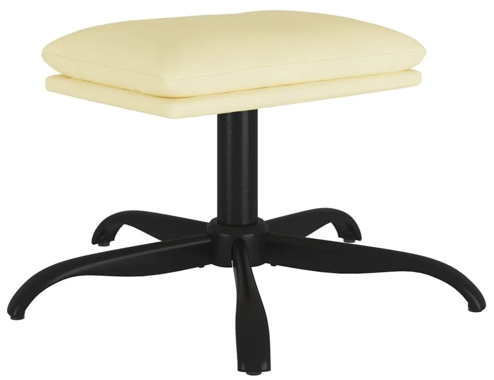 Poggiapiedi crema 60x60x36 cm in similpelle