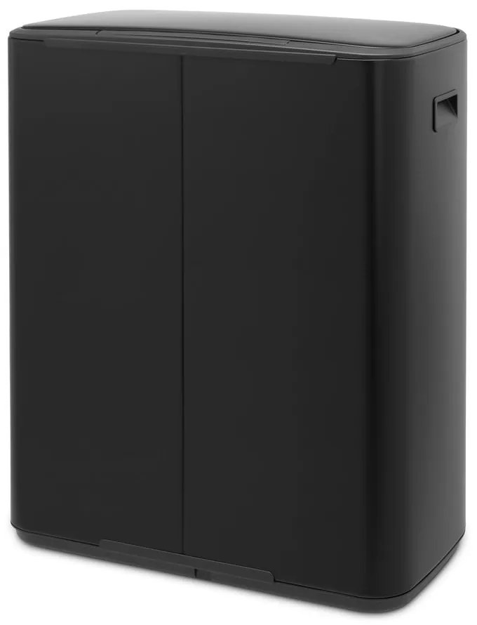 Bidone in acciaio nero opaco 60 l Bo - Brabantia