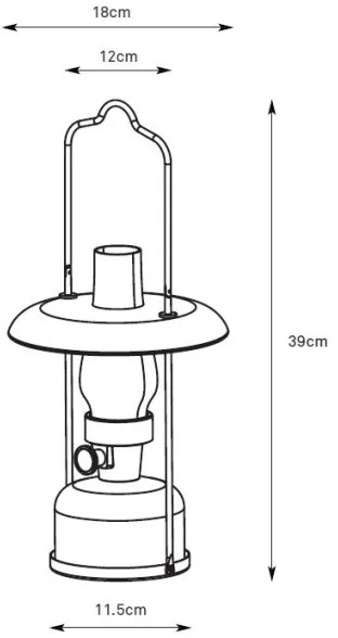 Markslöjd 108893-LED Lampada ricaricabile dimmerabile FANOS LED/2,5W/3,7V 4000 mAh IP44 nera