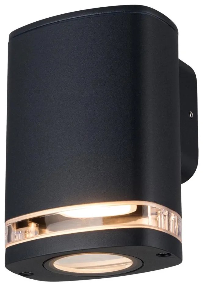 Kanlux 38884 - Applique da esterno ZEVI 1xGU10/10W/230V IP54 nero