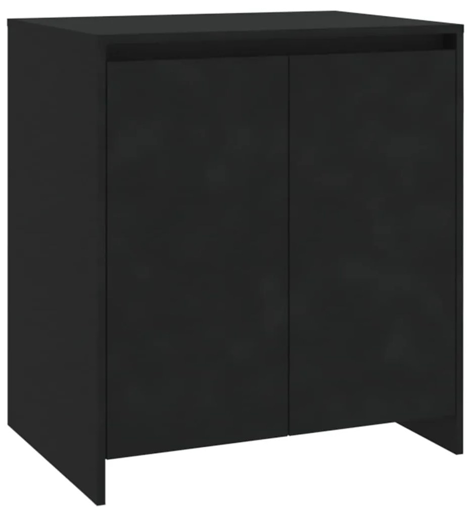 Credenza nera 70x41x75 cm in legno multistrato