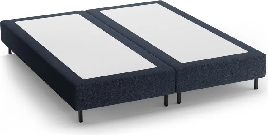 Letto matrimoniale imbottito blu scuro senza testiera 180x200 cm Whale – Micadoni