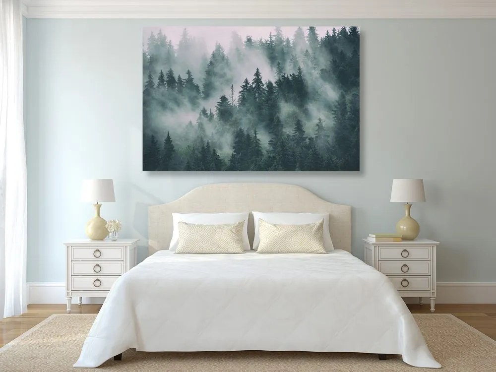 Quadro su tela – Montagne nella nebbia