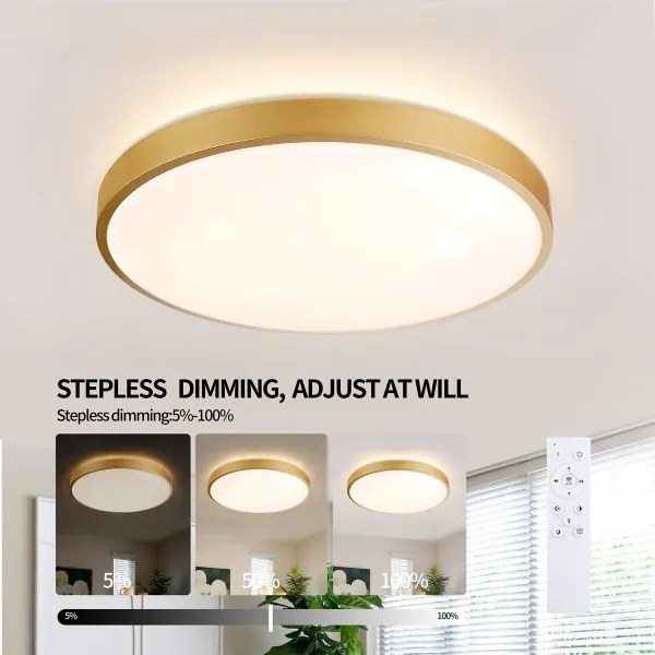 Brilagi - Lampada LED dimmerabile GLASS POOL DOUBLE LED/60W/230V 50 cm dorata + telecomando