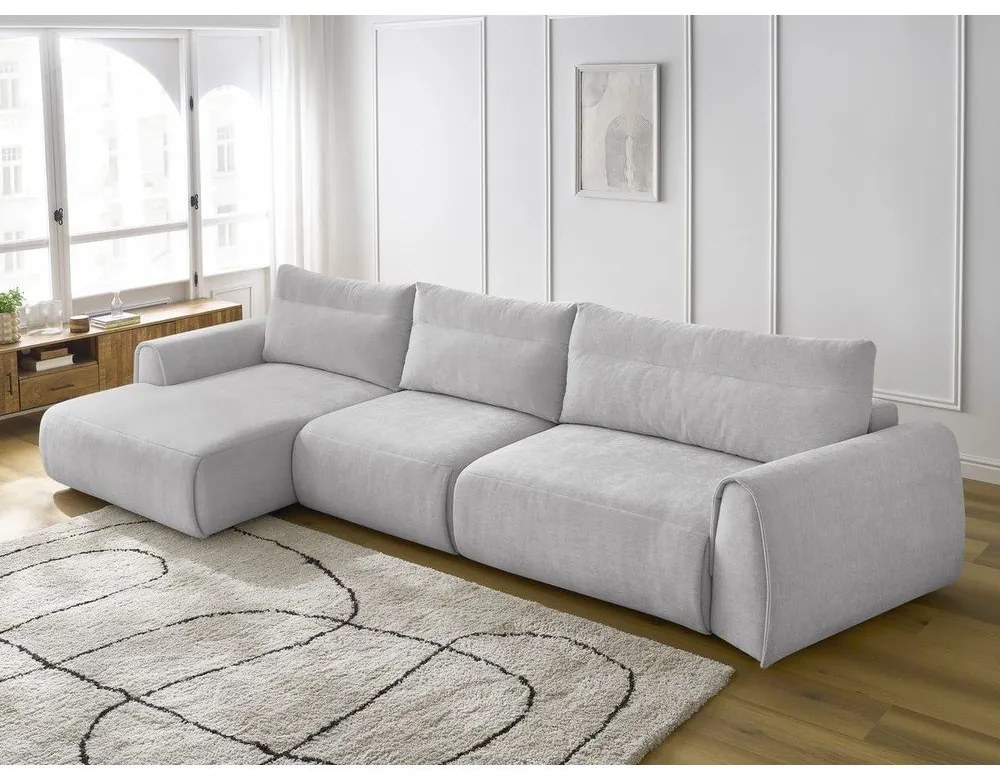 Divano angolare in grigio chiaro Aden – Bobochic Paris