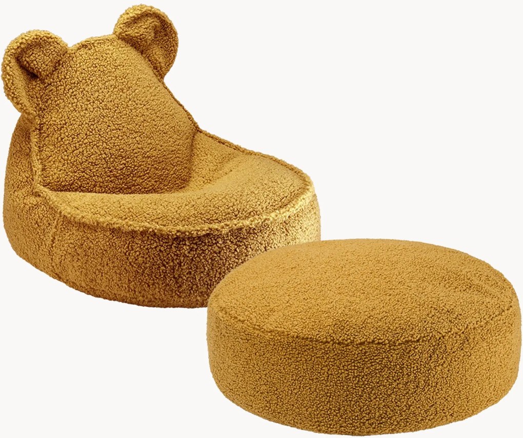 Set pouf sacco per bambini con cuscino da pavimento Maple, set da 2