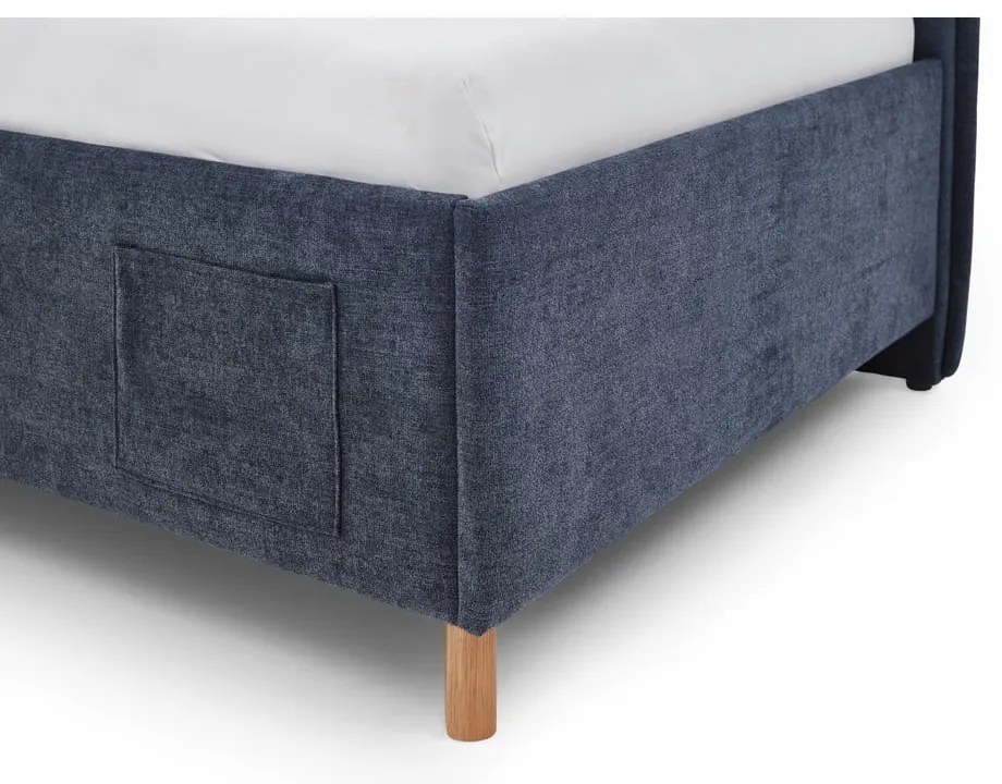 Letto da bambini con sponde blu scuro imbottito rete non inclusa 90x200 cm Fun – Meise Möbel