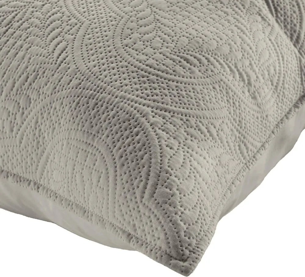 Set con copriletto e federa grigio in microfibra 240x260 cm Romane – douceur d'intérieur