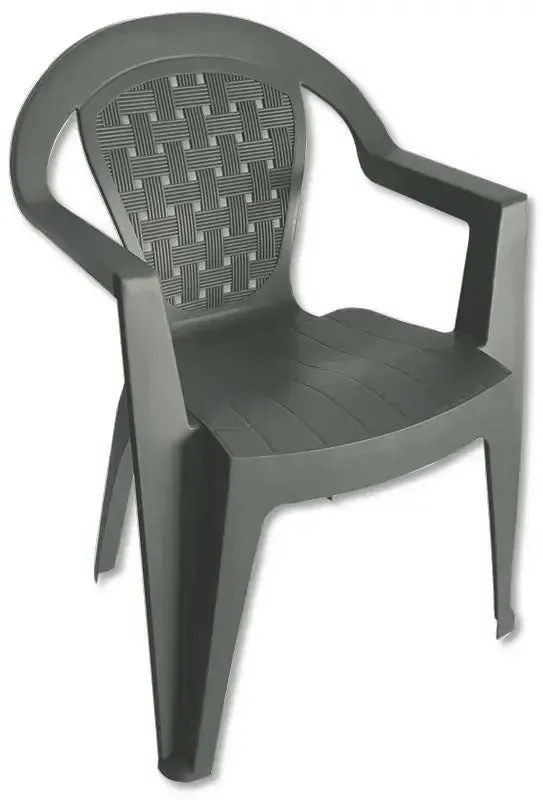 Sedia in plastica norma antiscivolo tre colori, VERDE