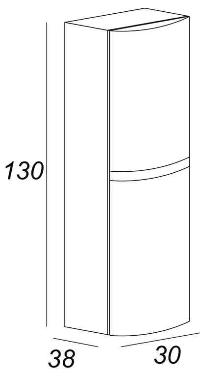 Colonna per mobile bagno Vague BADEN HAUS 2 ante P 38 x L 30 x H 130 cm talpa