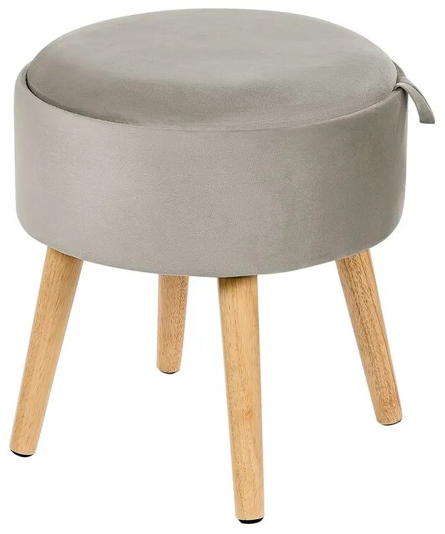 Pouf contenitore velluto grigio NEELY Beliani