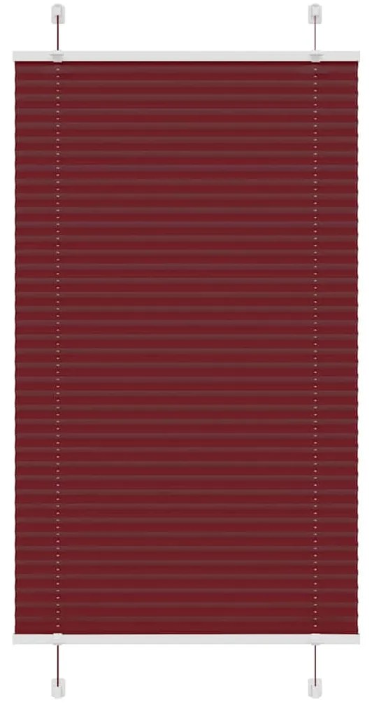 Tenda Plissettata Rosso Bordeaux 80x100 Cm Larghezza Tessuto /