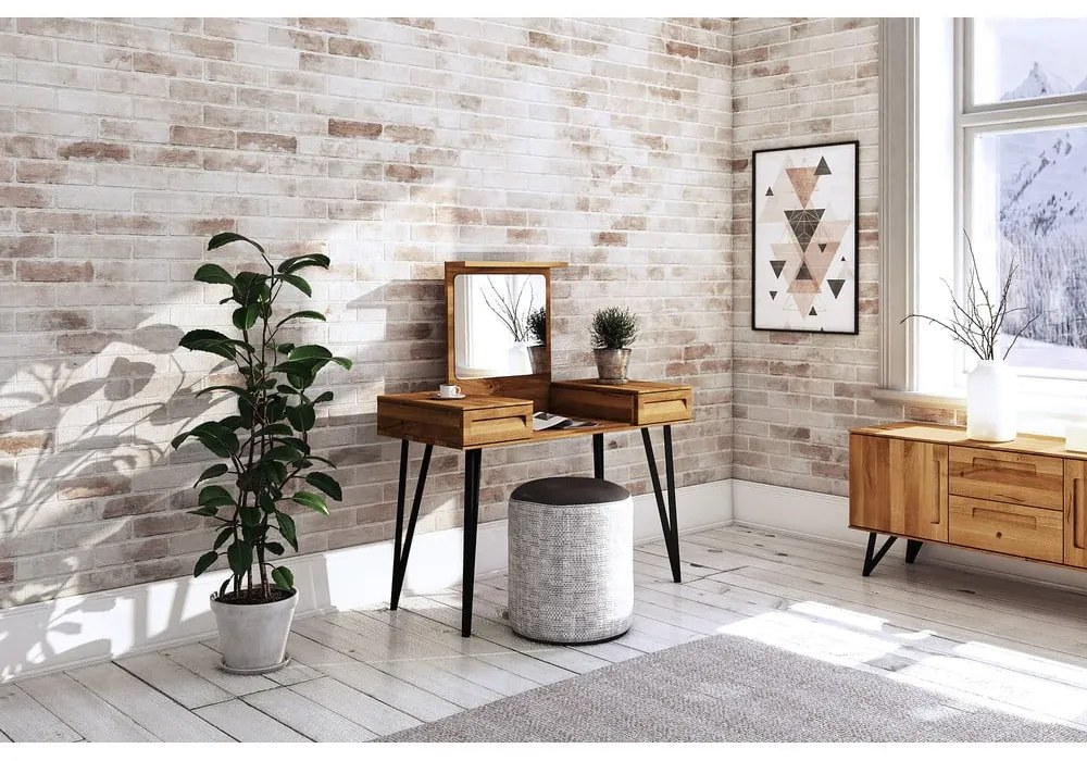 Tavolo da toeletta in rovere 120x53 cm Golo - The Beds