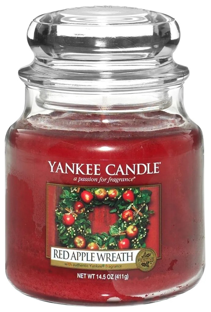 Candela Red Apple Wreath giara media Yankee Candle