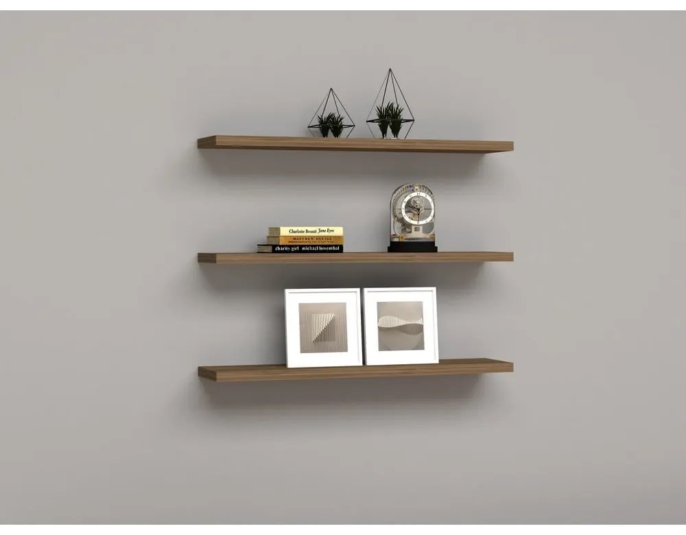 Mensole in noce in set da 3 Boss - Kalune Design