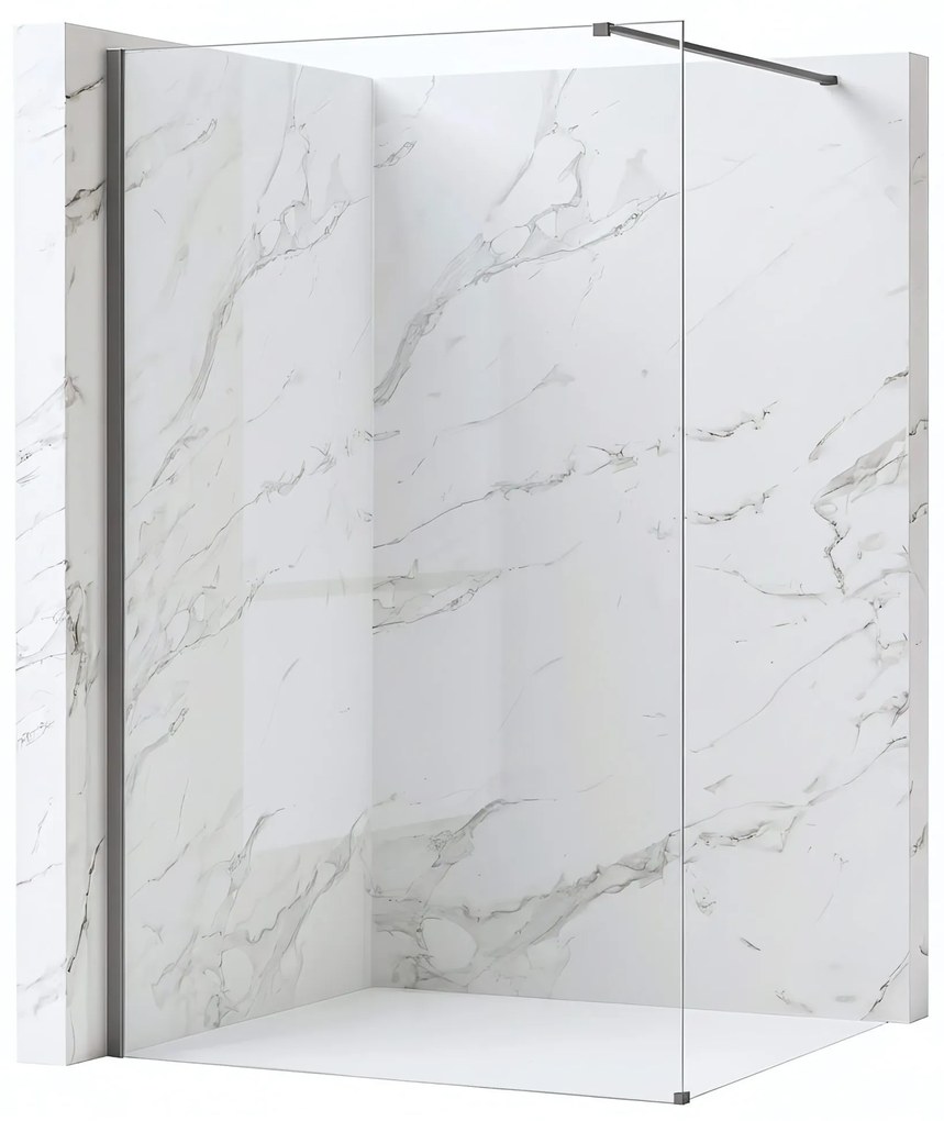 Parete doccia Rea Flexi Transparent / Titan 80