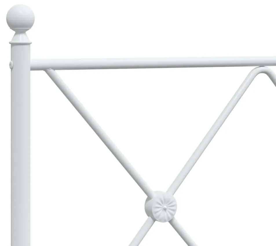 Testiera in metallo bianco 80 cm