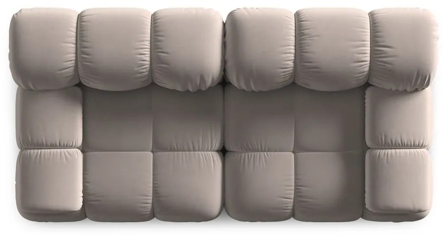 Divano componibile in marrone chiaro con rivestimento in velluto 188 cm Bellis – Micadoni