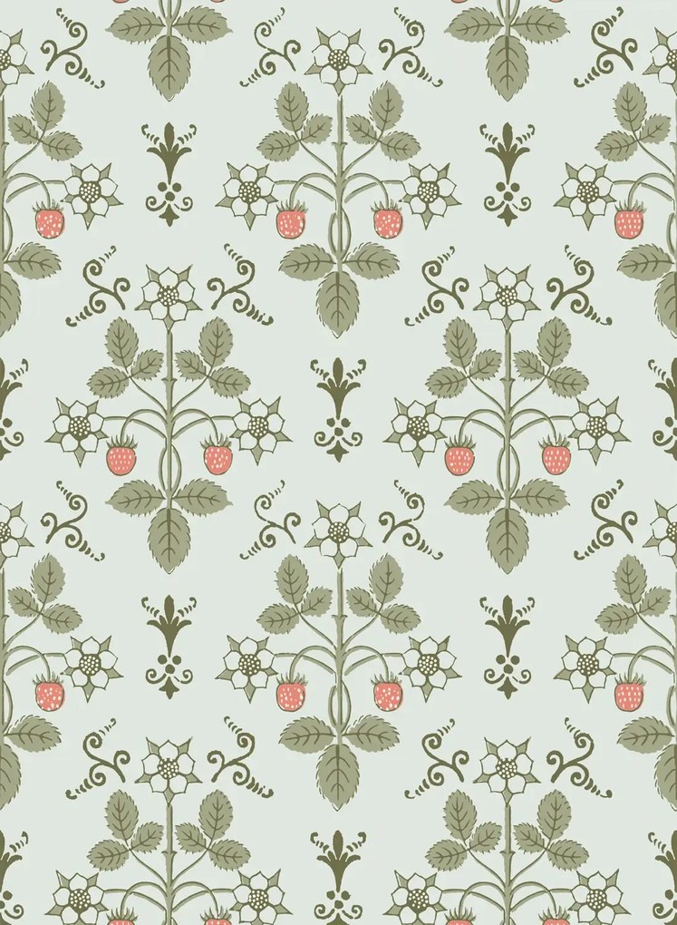Cole & Son Tapete Strawberry - Duck Egg