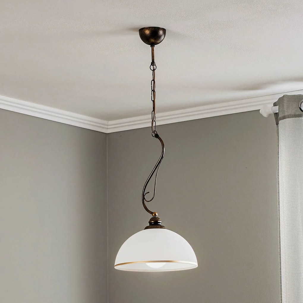 Lampada a sospensione Casale Jupiter, dimmerabile, Bronzo / Ottone antico, Soggiorno / Sala da pranzo, Metallo, Antico, Lampada a sospensione