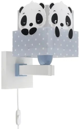 Dalber 63169T - Applique per bambini PANDA 1xE27/60W/230V blu