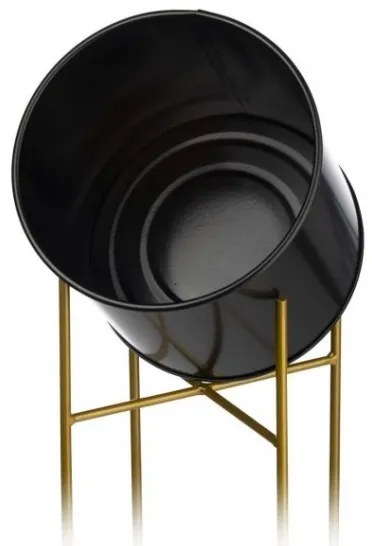 Fioriera in metallo OSLO 95x17 cm nero/oro