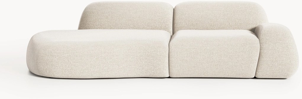 Chaise longue componibile 3 posti in bouclé Wolke