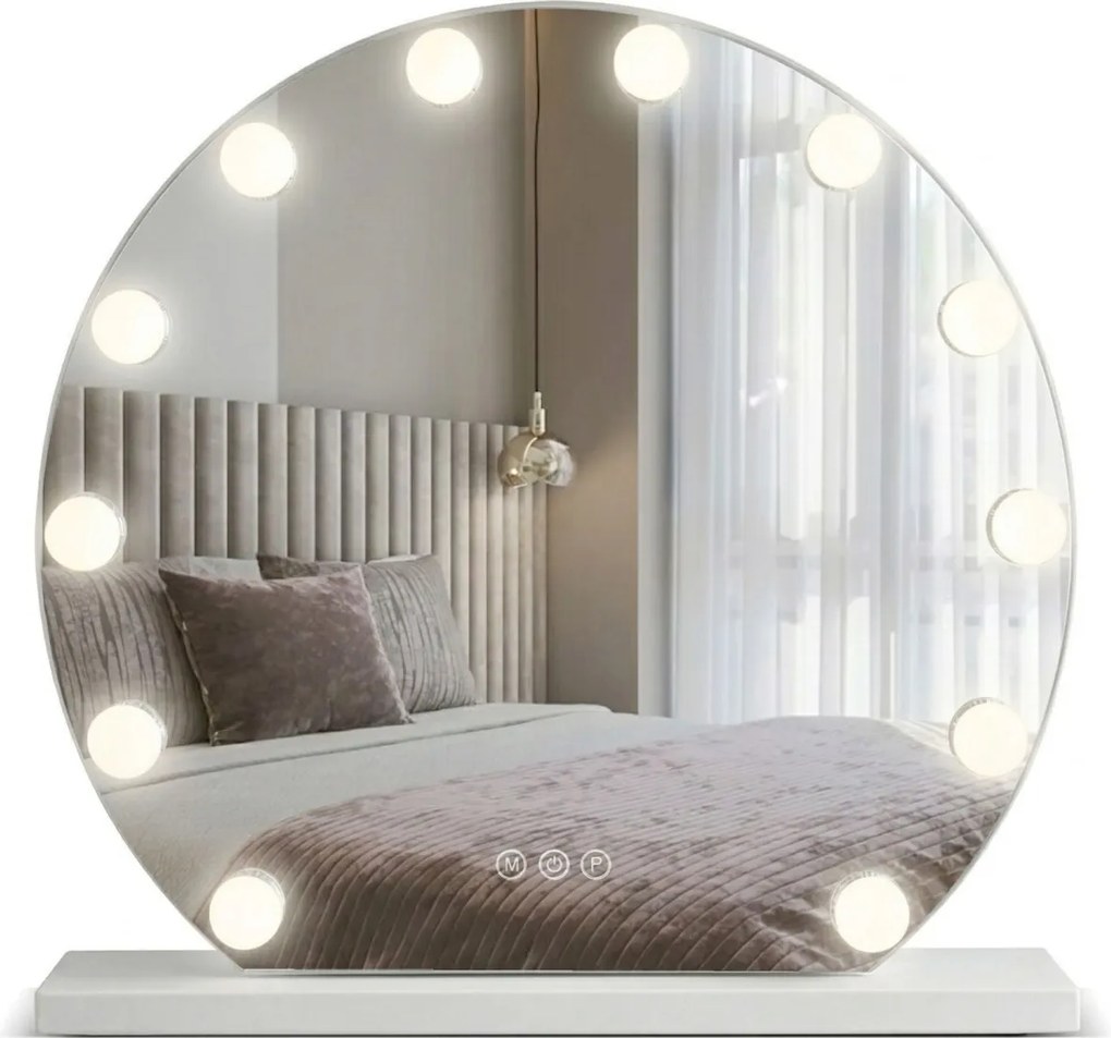 Specchio LED HOLLYWOOD White – Ø50 cm