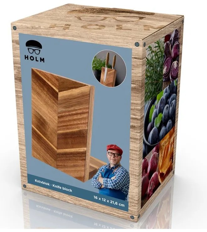 Portacoltelli magnetico in legno – Holm