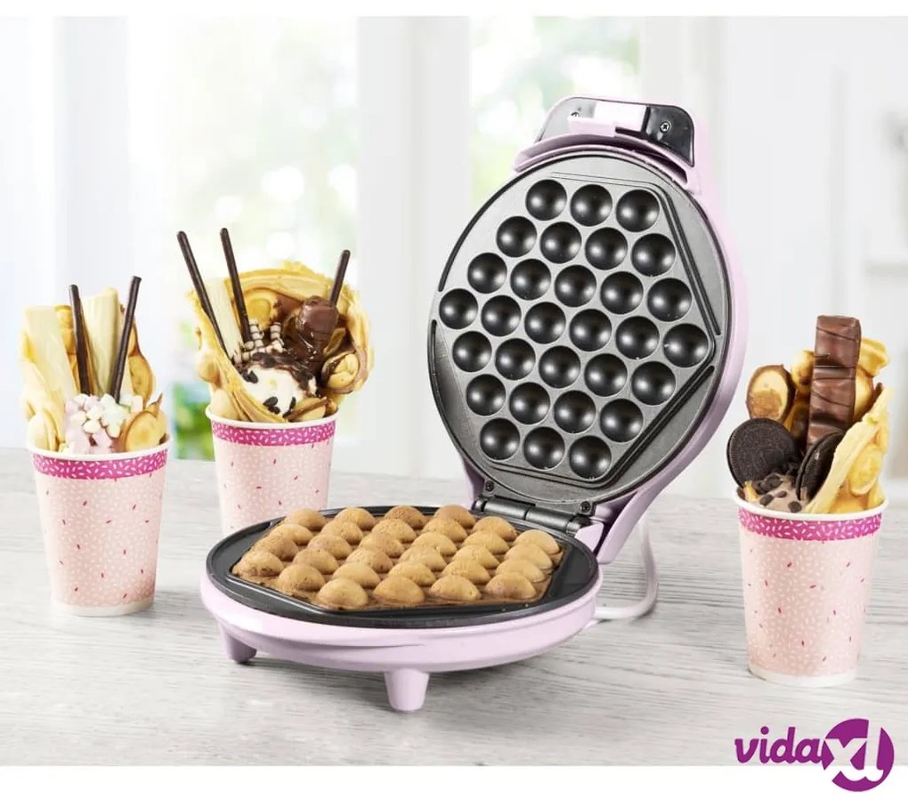 Bestron Piastra per Waffle con Bolle ABWM300P 700 Rosa