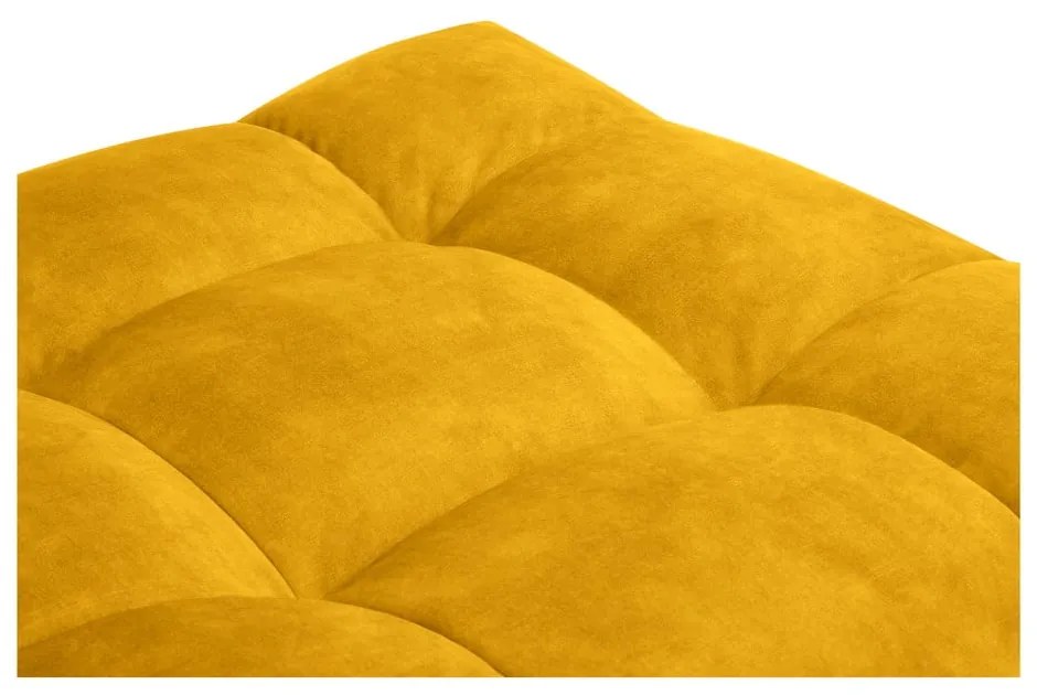 Pouf in velluto giallo Vesta - Windsor & Co Sofas